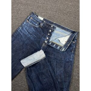 Best Made Co Selvage Jeans Mens 36 Dark Straight Leg Button Fly Denim Made USA